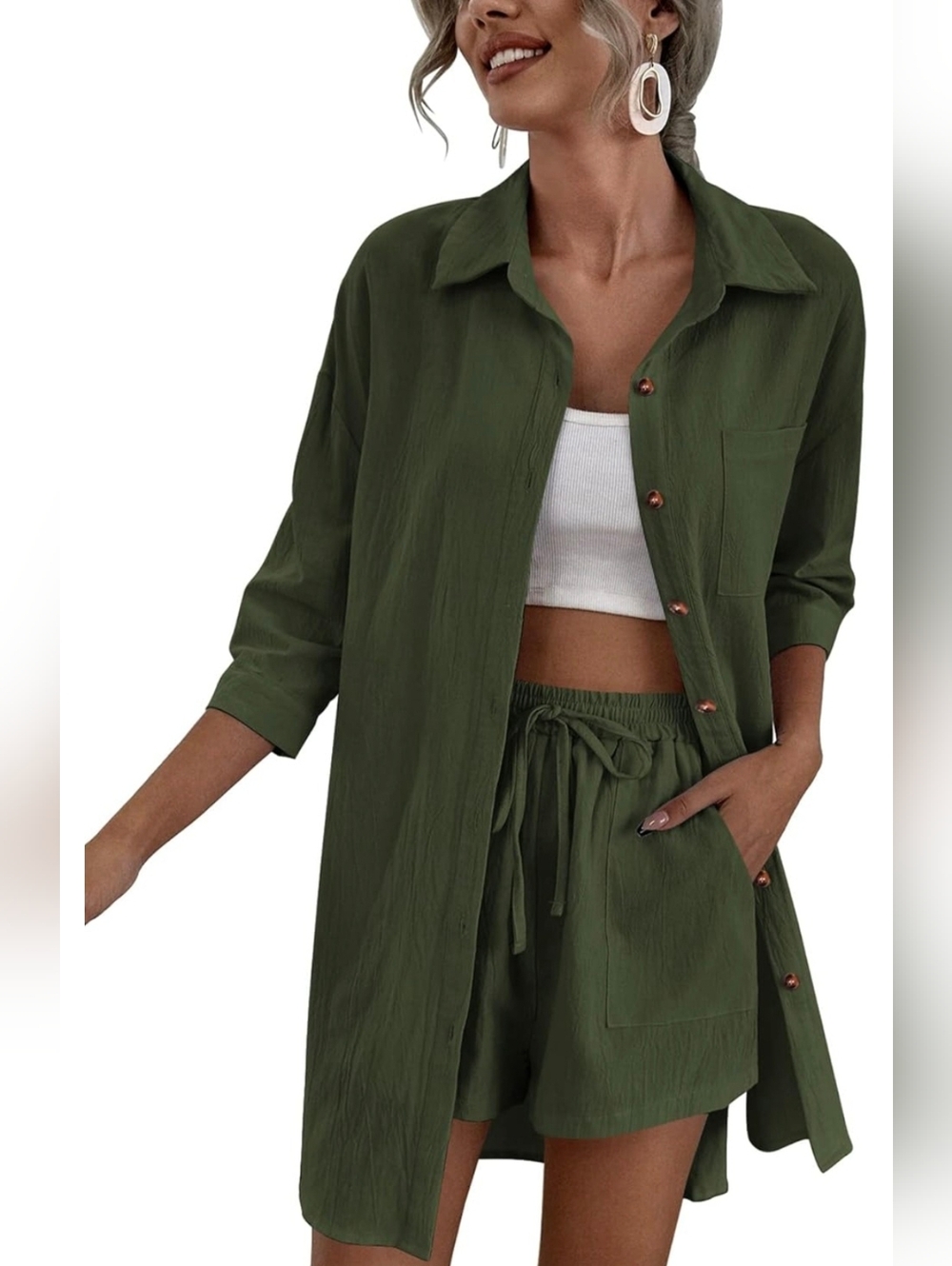 ZEAGOO 2 pce Dark Green Outfit - M